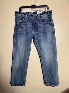 Axel Slim Boot Cut Jeans Mens 34x30 Y2K Western Cowboy Distressed